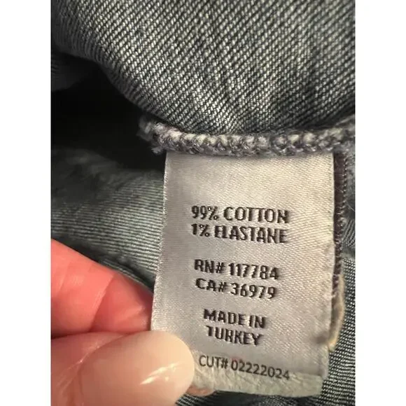 Rails Westwood Denim Jean Sleeveless Midi Dress Western Blue Stone Wash Sz M - Picture 6 of 6